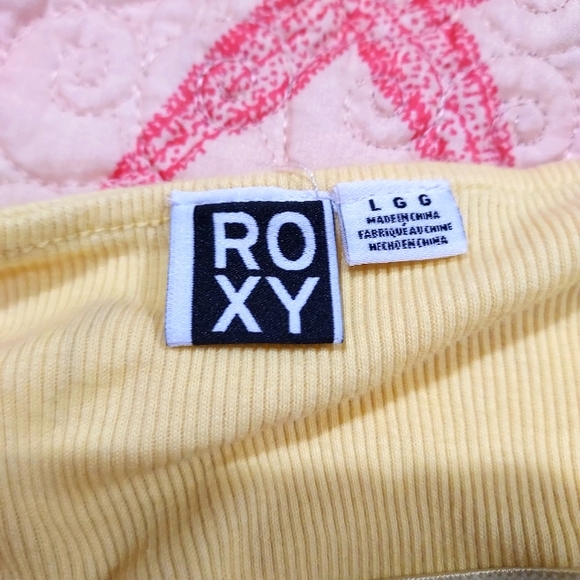 Roxy Yellow Polka Dot Tank Top (L) - Picture 3 of 3
